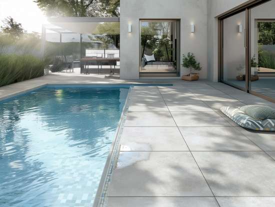 Verbundkeramik Concreto Ice Terrasenplatte