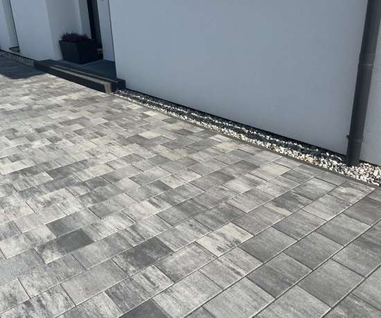 Pflasterstein Gerlo Trendstone Wei&szlig;-Schwarz 30x20