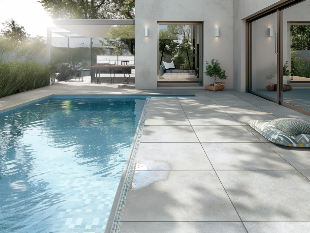 Verbundkeramik Concreto Ice Terrasenplatte