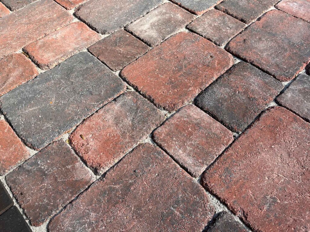 Antik Pflaster Duo Antik Pflastersteine Rot-Schwarz Detailbild