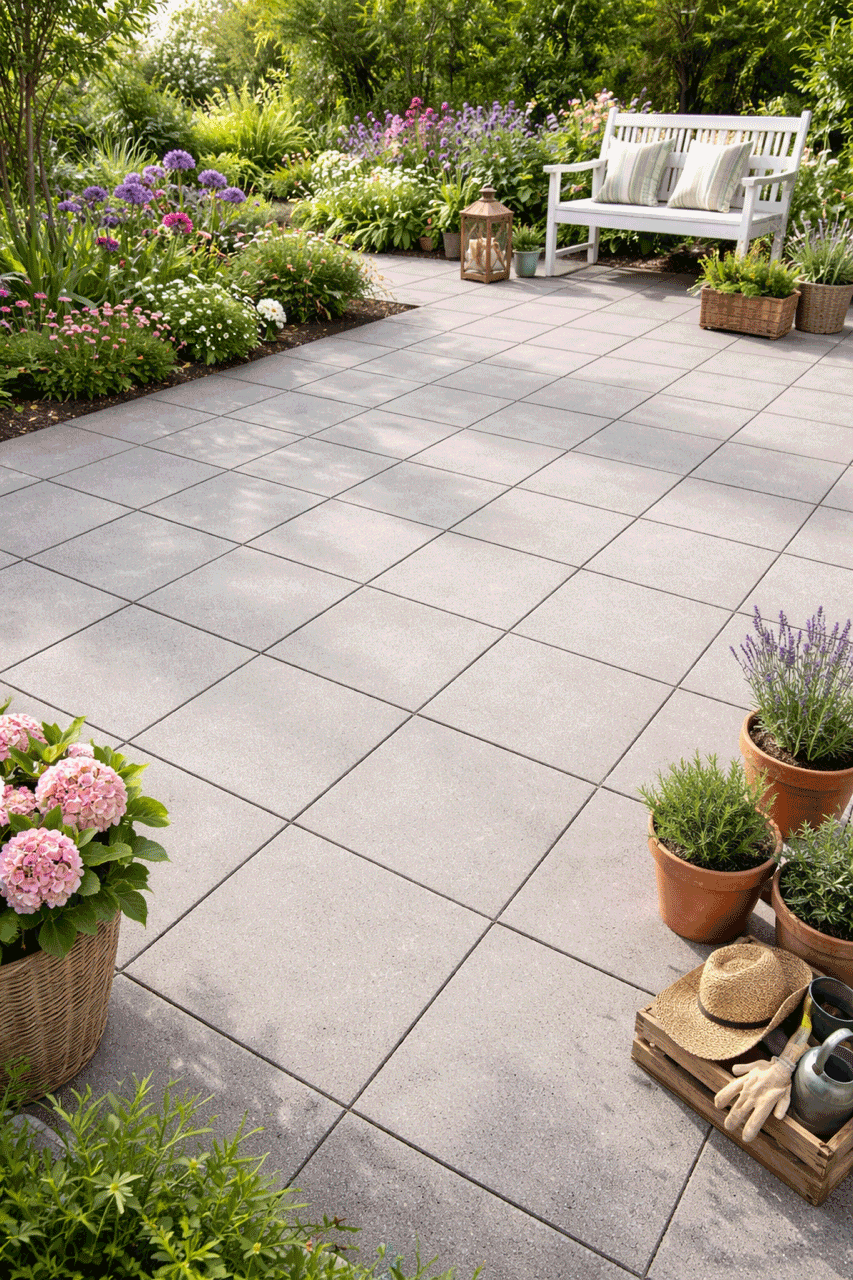 Betonplatten-Grau-Ambiente