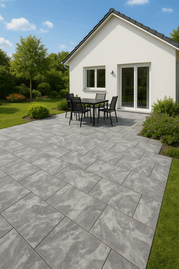 Gerlo Lager Grau Schwarz Terrassenplatte
