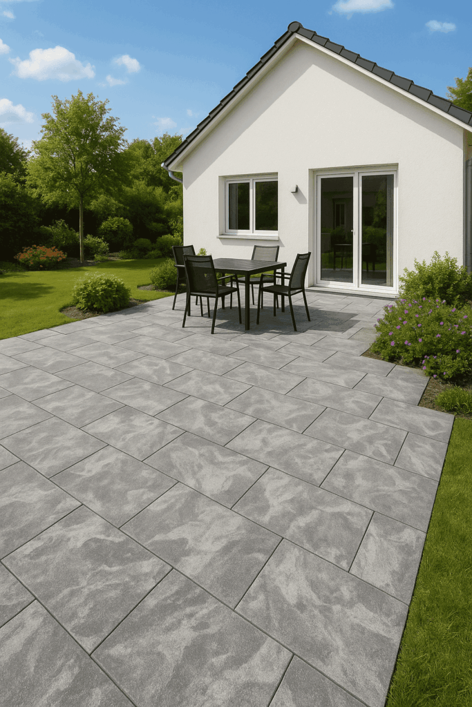 Terrassenplatten Gerlo Lager Grau Schwarz
