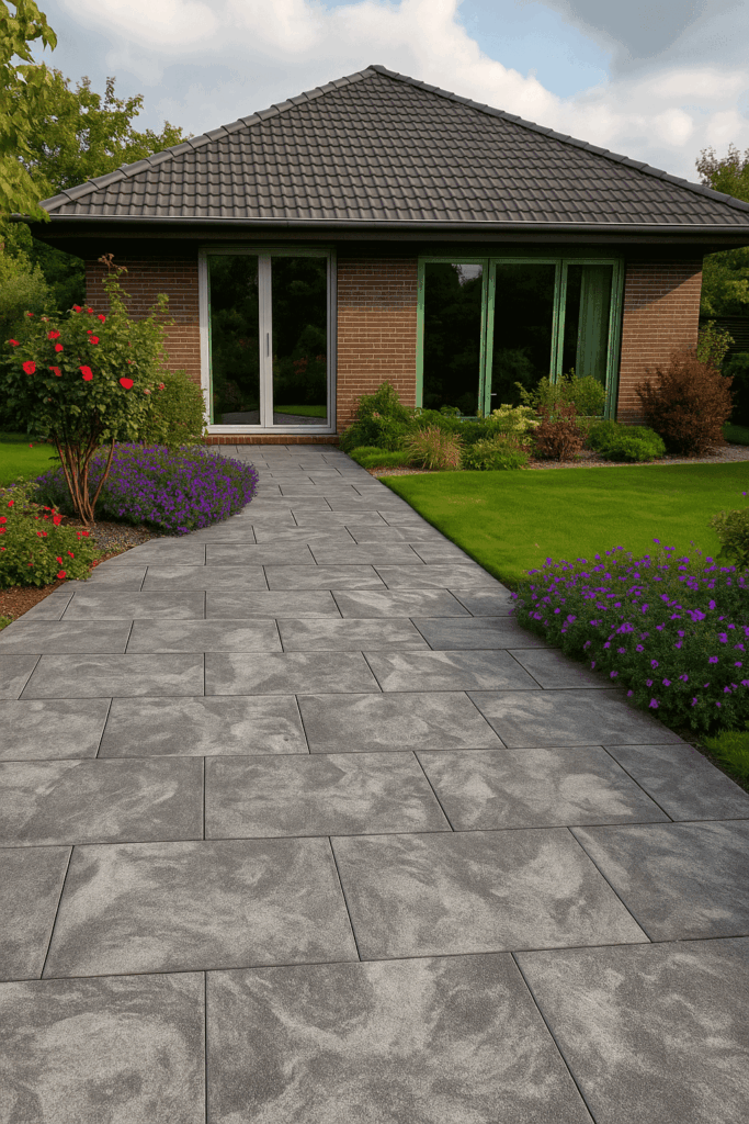 Terrassenplatten Gerlo Lager Grau