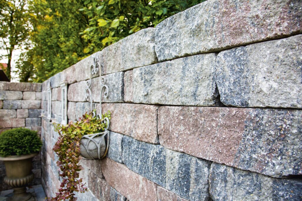 Mauersteine Gerlo Castell XL in der Farbe Muschelkalk