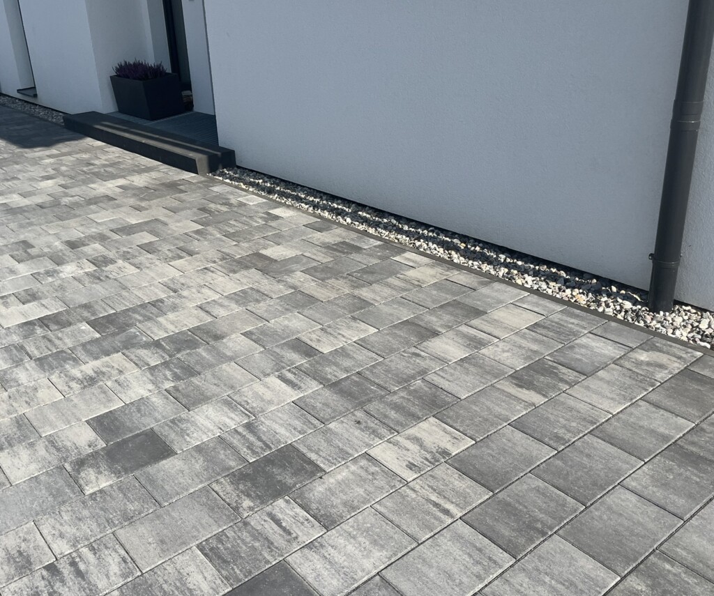 Pflasterstein Gerlo Trendstone Weiß-Schwarz 30x20