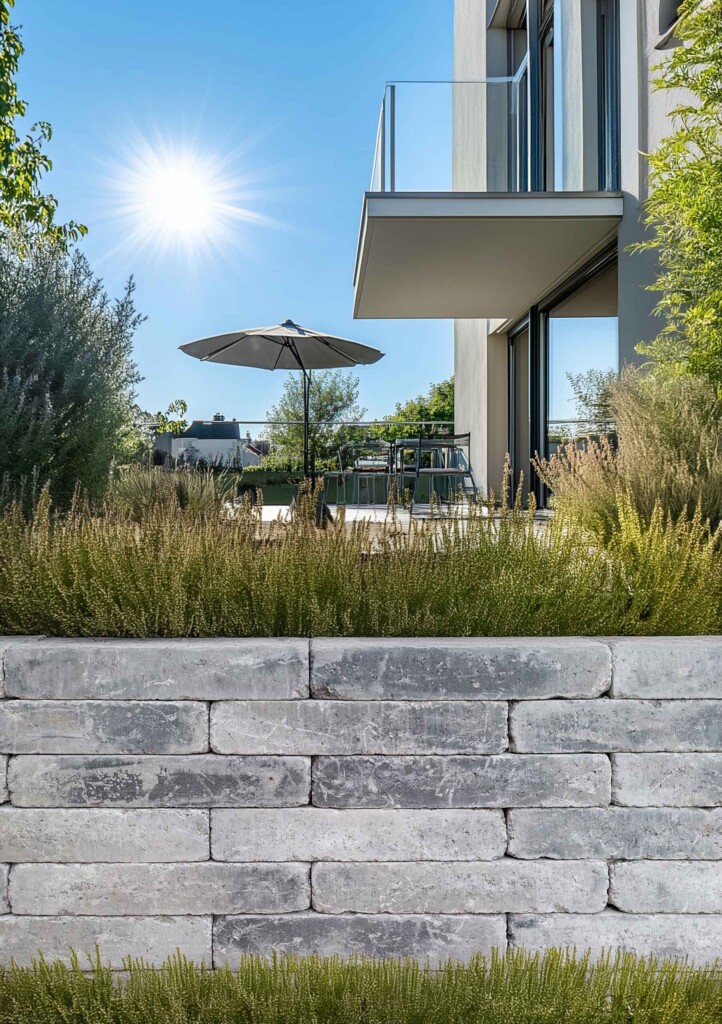 Mauersteine Plaza Mauer - Platin 60er - 2 - geklebt