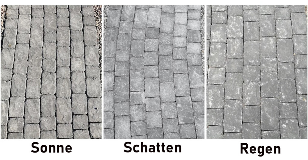 Vergleich Pflastersteine Wetter