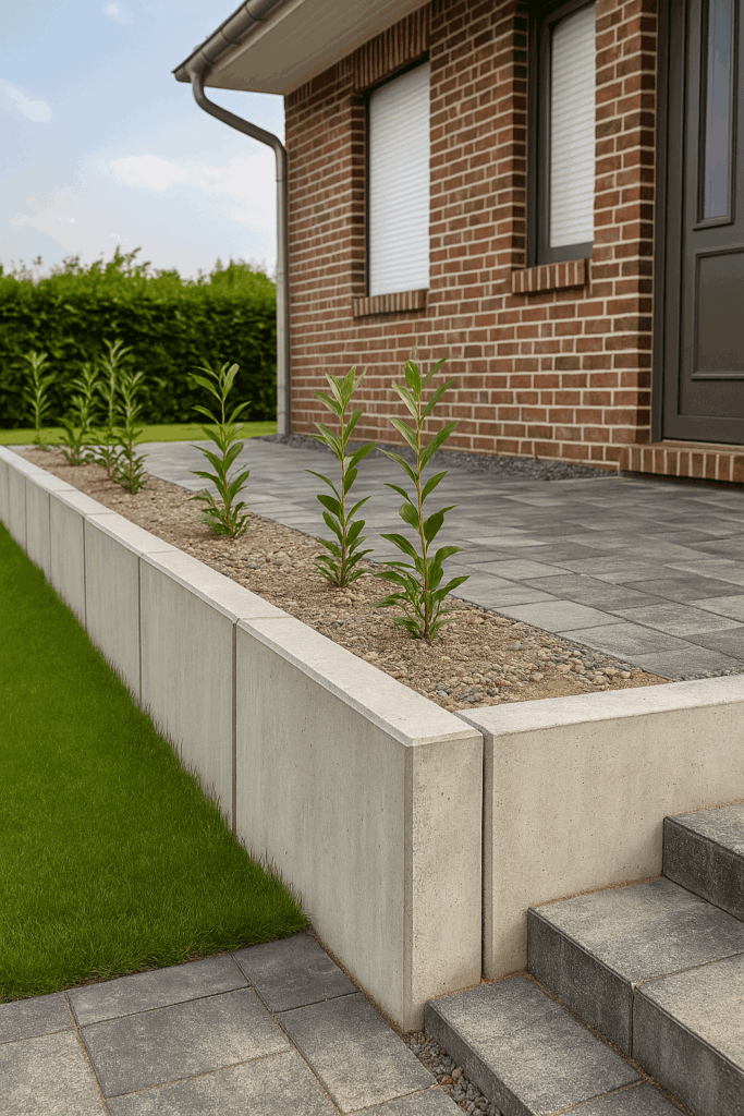 Winkelstütze vor einem Haus