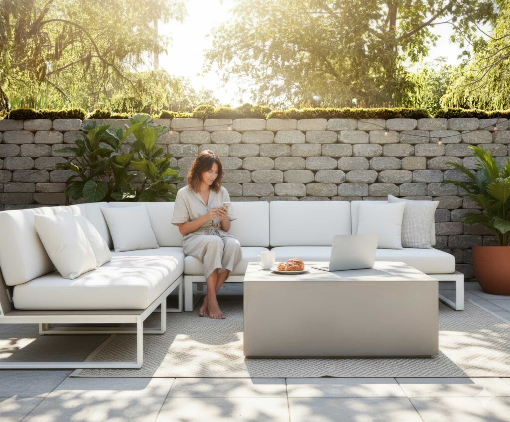 Mauersteine Uno Bruchstein mit Sitzecke